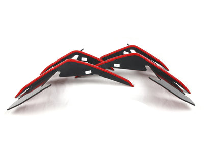 CONVOY Front Bumper Canards for Hyundai Elantra N 2021-2024 [Partial CF Wrap + Red Edges]