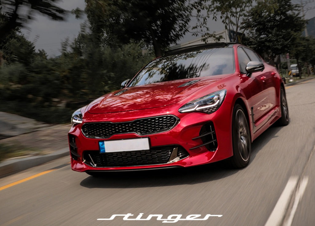 CONVOY Front Bumper Canards VER.2 for Kia Stinger [Matte Black]