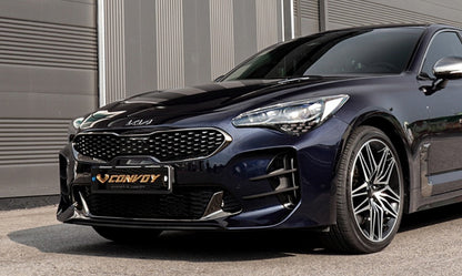 CONVOY Front Bumper Canards VER.2 for Kia Stinger [Matte Black]