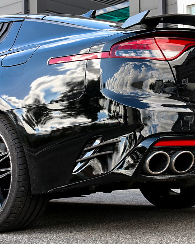 CONVOY Rear Bumper Canards for Kia Stinger [Partial CF Wrap]