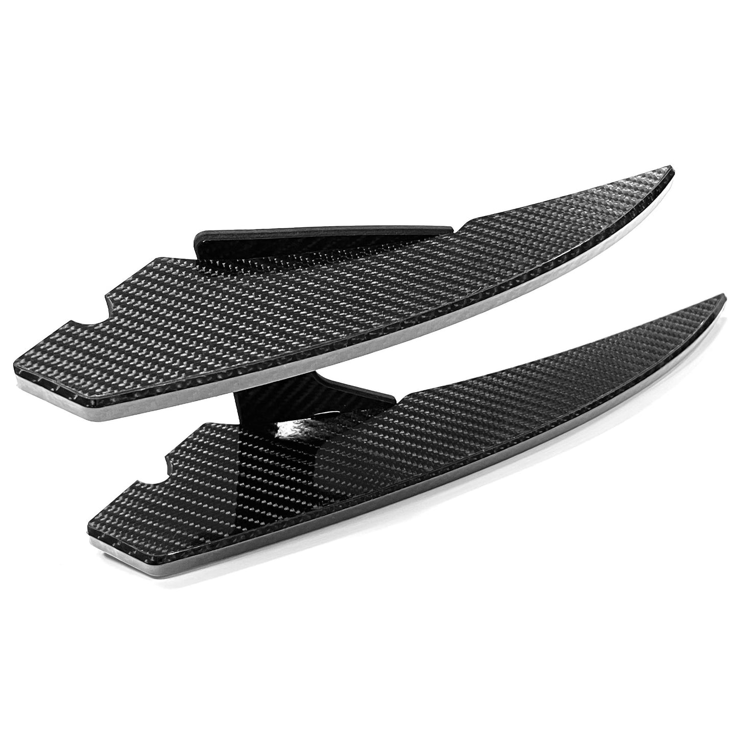 CONVOY Front Bumper Canards VER.2 for Kia Stinger [Partial + Edges CF Wrap]