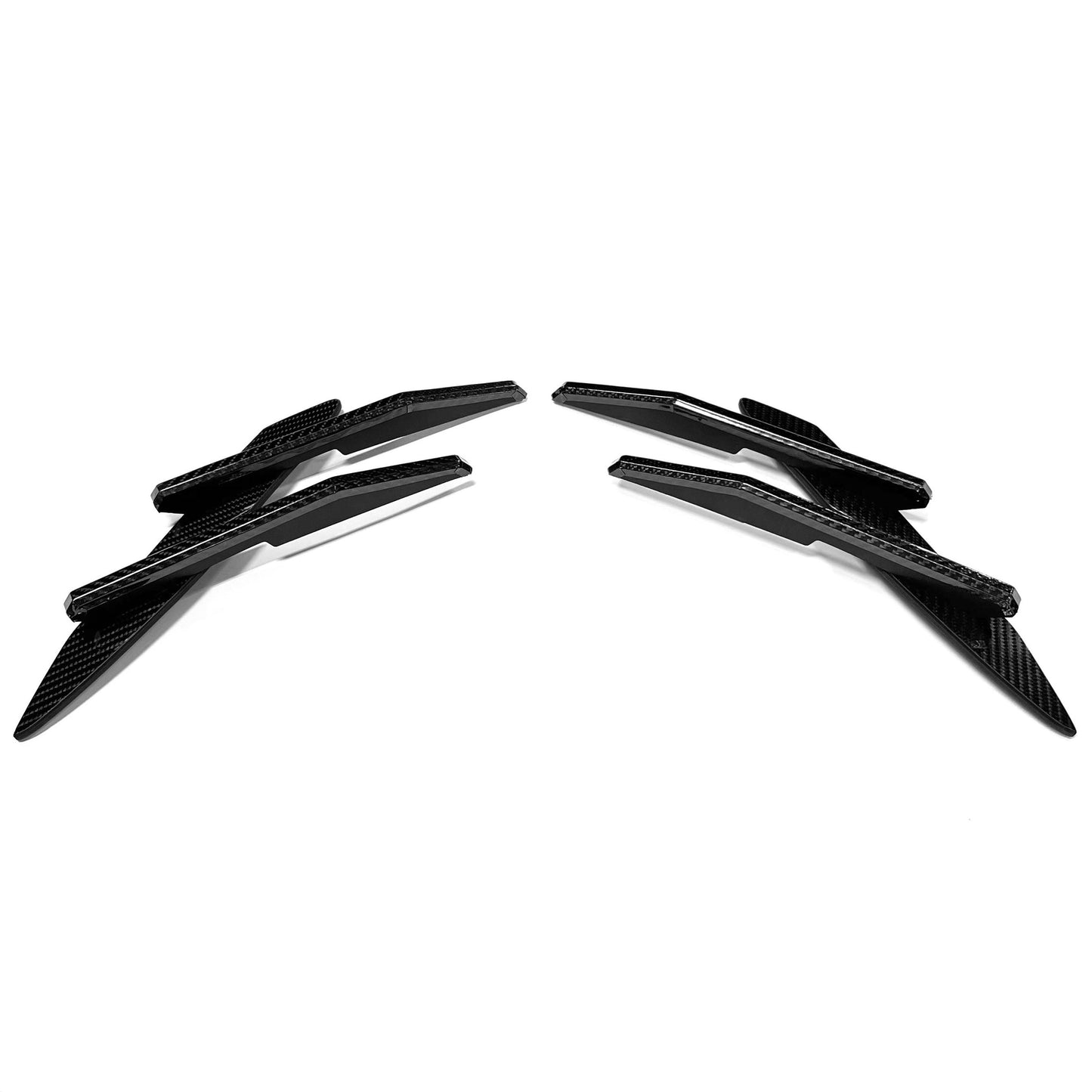 CONVOY Rear Bumper Canards for Kia Stinger [Partial + Edges CF Wrap]