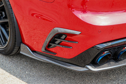 CONVOY Rear Bumper Canards for Kia Stinger [Partial + Edges CF Wrap]