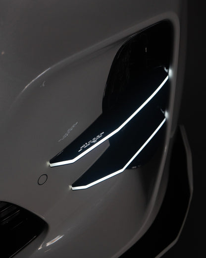 CONVOY Self Emitting LED Front Bumper Canards for Kia Stinger