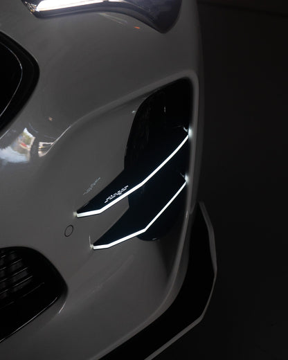 CONVOY Self Emitting LED Front Bumper Canards for Kia Stinger