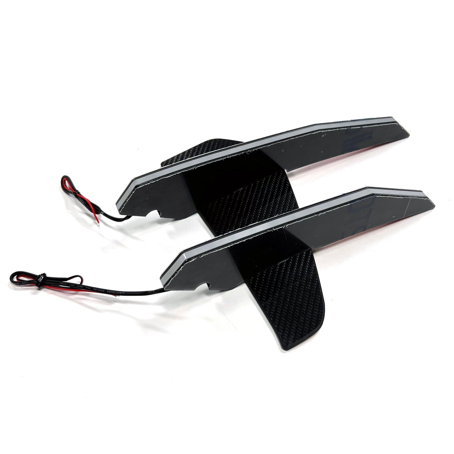 CONVOY Self Emitting LED Front Bumper Canards for Kia Stinger