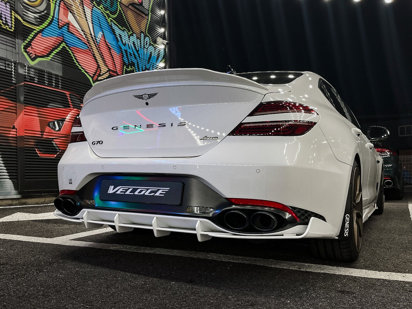 VELOCE Rear Spats and Diffuser + Fins Set for Genesis G70 2022+